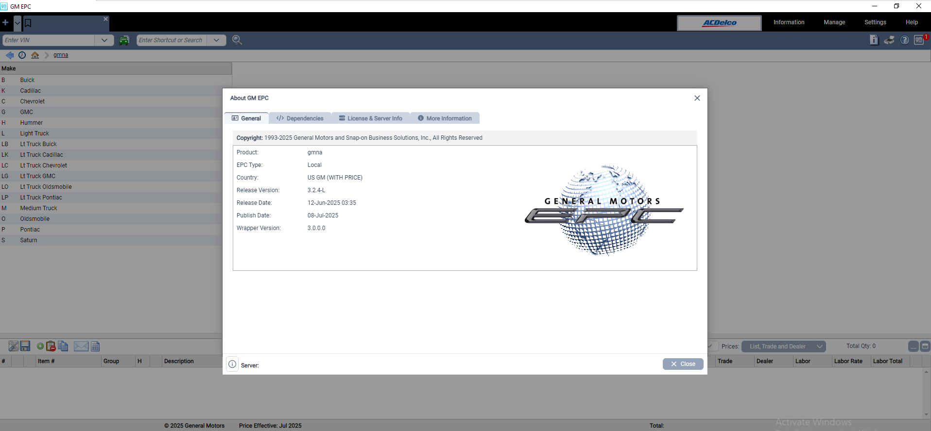 General Motor GMNA 07.2025