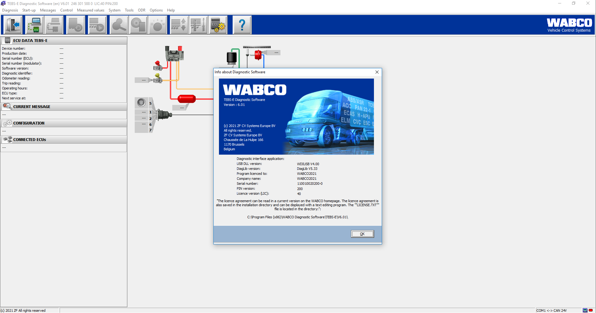 Wabco Tebs-E 7.00 + Pin