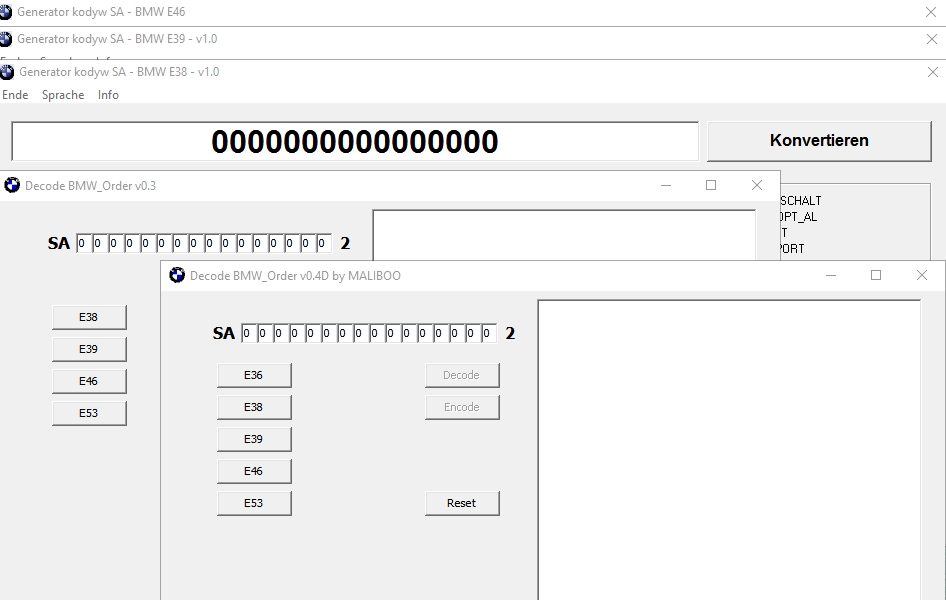 BMW key generators ZCS BMW key generators ZCS