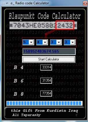 Blaupunkt Radio Code Calculator Blaupunkt Radio Code Calculator