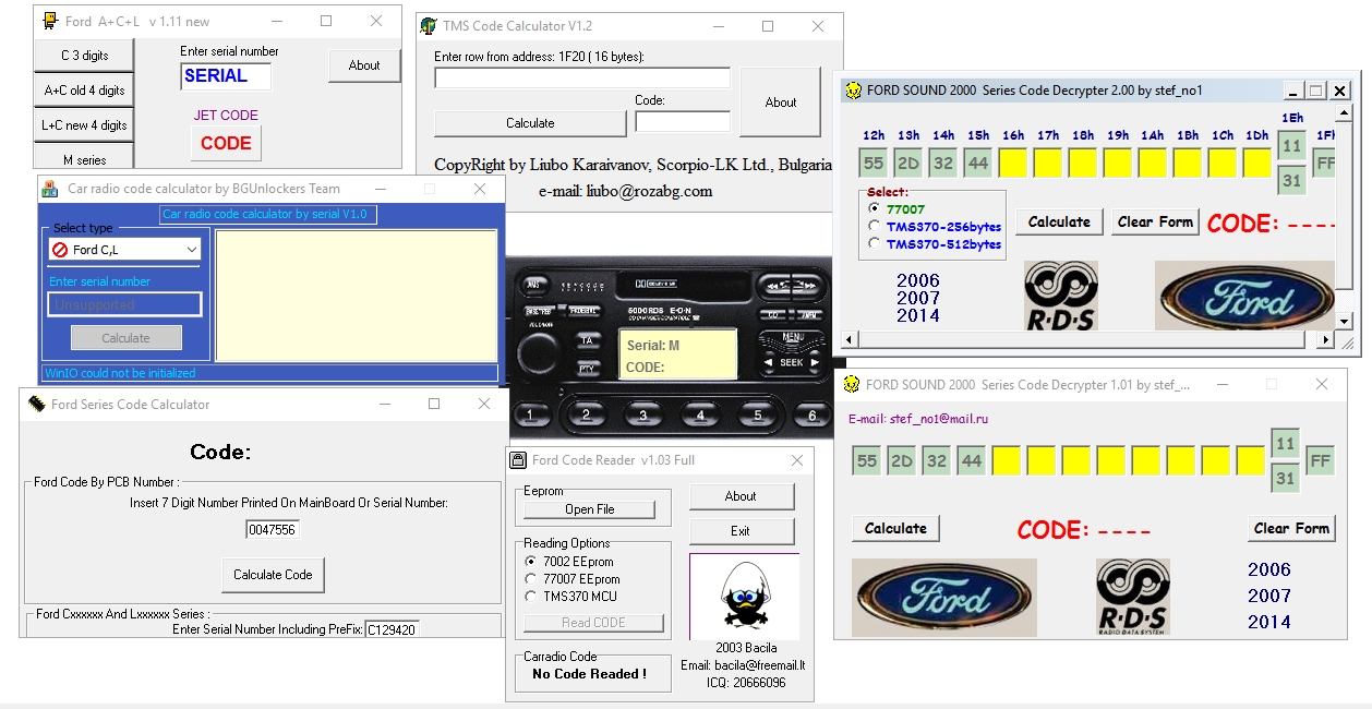 Ford radio code calculators Ford radio code calculators