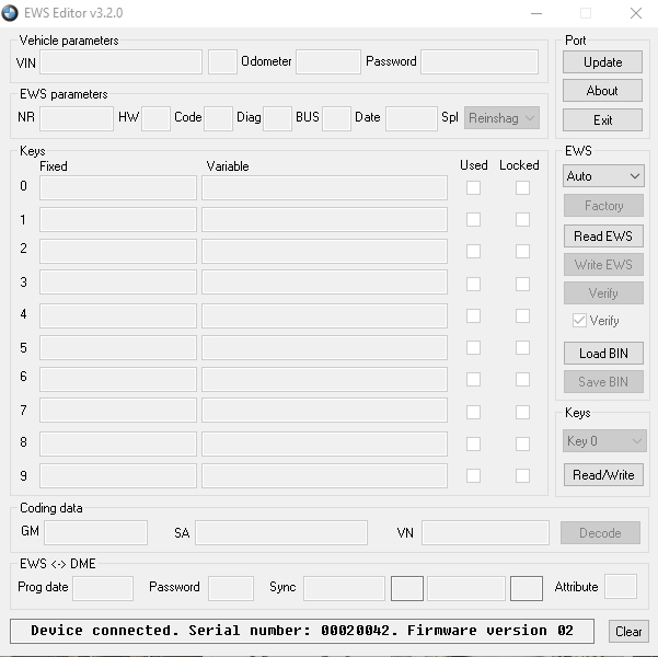 EWS Editor v3.2 EWS Editor v3.2